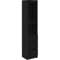 vidaXL Highboard 37,5x35x180 cm spaanplaat zwart eikenkleurig