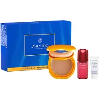 Shiseido - Tanning Compact Foundation SPF10 Bronze + Suncare Protector SPF50+ 5ml + Ultimune Power Infusing Serum 4.0 10ml