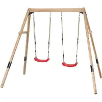 Swing King Swingking Schommel Olivia Hout Met 2 Schommelzitjes 230x200x203cm