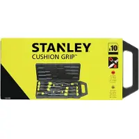 Stanley handgereedschap 10-Delige Cushiongrip Schroevendraaierset Standaard/Phillips - 2-65-005
