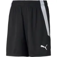 Puma teamLIGA voetbalshort, Zwart/Wit, Maat 13-14Y