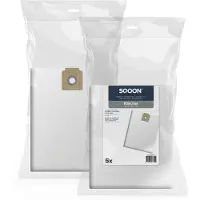 SQOON Stofzuigerzakken 5 stuks Geschikt voor Kärcher T12 / T15 / T17 - High Filtration - Vervangt modellen 6.904-312, 6.904-315, 6.907-017, 6.907-019 - Voor industrieel gebruik