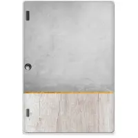 B2Ctelecom Back Cover voor Lenovo Tab 10 | Tab 2 A10-30 Silicone Tablet Hoes Wood Concrete