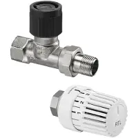 Oventrop RTL retourwaterbegrenzer-set 1/2" recht m. thermostaatknop UNI-RTLH 1028464