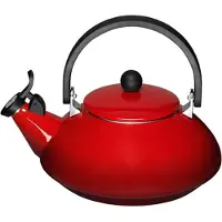 Le Creuset Zen fluitketel 1,5 liter staal kersrood