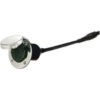 VETUS Stainless Steel Ip56 Recessed Wall Power Outlet 16a Zilver