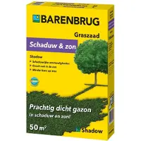 Barenbrug graszaad 1kg tot 50m2 - Shadow gecoat - voor in de schaduw en zon - Sterk speel- en siergazon in de schaduw of in de zon - Dichte grasmat dat mos en onkruid tegengaat