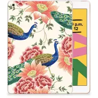 B2Ctelecom Back Cover voor Back Case voor Apple iPad 10.2 | iPad 10.2 (2020) | 10.2 (2021) Pink Peacock