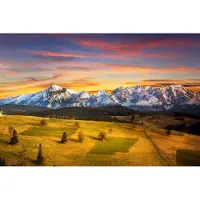 Karo-art Fotobehang Tatragebergte Bij Zonsondergang - Vliesbehang - 416 x 290 cm