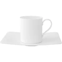 Villeroy & Boch Modern Grace Koffiekop Met Schotel - Koffiekopjes Beenderporselein White - 388353-36629