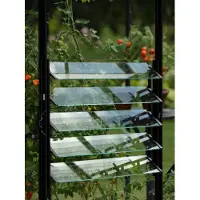Vitavia Kit Voor Louvreraam 61x45cm Zwart Aluminium + Kristalhelder Veiligheidsglas