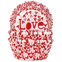 House of Marie Cupcake Vormpjes - Love - pk/50 - Baking Cups voor Muffins en Cupcakes