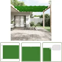 The Living Store Verticaal Balkonscherm - 60 x 420 cm - Lichtgroen