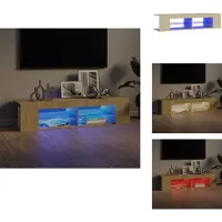 vidaXL Tv-kast - Tv-kasten - Televisiekast - Televisiekasten - Tv-meubel met LED-verlichting 135x39x30 cm sonoma eikenkleurig
