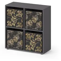 Vicco Tetra Ruimteverdeler – 72.6 x 72 cm met 4 vouwboxen opt.1 Zwart