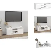 vidaXL Tv-kast - Tv-kasten - Tv-meubel - Hifi-meubel - Tv-meubel met deur 102x30x36 cm wit