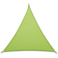 Casa Pura Zonnescherm 5 x 5 x 7 m - Lichtgroen - Driehoekig - incl. bevestigingsmateriaal - Scheurvast polyesterweefsel - Waterafstotend geïmpregneerd - Zonwering