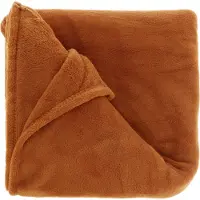 Unique living CLAUDI plaid - 130x160 cm - Fleece - Latte