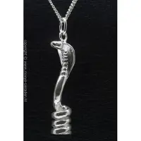 MOOYE ® - Collectie Zilveren Cobra slang XL ketting hanger
