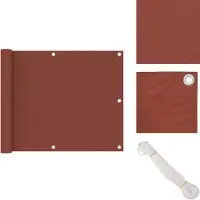 vidaXL Balkonscherm - Balkonschermen - Scherm - Schermen - Balkonscherm 75x700 cm oxford stof terracotta