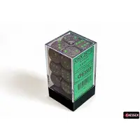 Chessex Aarde Gespikkeld D6 16mm Dobbelsteen Set (12 stuks)