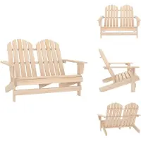 vidaXL Adirondack Stoel - Adirondack Stoelen - Tuin Eetstoel - Tuin Eetstoelen - Tuinstoel 2-zits Adirondack massief vurenhout