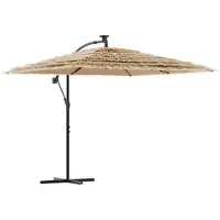 vidaXL Parasol met stalen paal 246x246x230 cm bruin