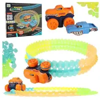 Pricenet Verwisselbare Changeable Track 54 Delige Spectaculaire Flexibele Autobaan met Auto met LED Verlichting en Verwisselbare Carrosserie Cadeau voor Jongens Meisjes