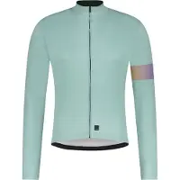 Shimano Mannen, Wielertruien, VERTEX LANGLEEVE JERSEY bedrukt TRANSPARANT BLAUW XXL (XXL), Transparant, XXL