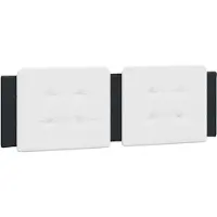 vidaXL Hoofdbordkussen "Zadar" 160 cm kunstleer wit en zwart