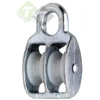 Dulimex DX Katrol nylon wiel duplex 12x50 mm verzinkt