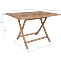 You do it Tuintafel Oviedo Teakhout | hout naturel 120x80x75 cm tuintafels | NADUVI