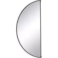 OZAIA Metalen spiegel met halve cirkel design - B.50 x H.100 cm - Zwart - GAVRA