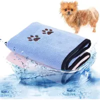 Mont Huisdier Handdoeken, Dog towel 2 Stks Huisdier Microvezel Handdoek Snel Drogen Absorberende Handdoek voor Kat en Hond Huisdier Deken Geschikt voor Kleine Middelgrote Dier