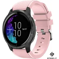 Strap-it Smartwatch siliconen bandje - geschikt voor Garmin Venu / Venu SQ / Vivomove HR / Forerunner 245 / 570 - 42mm / 645 - roze