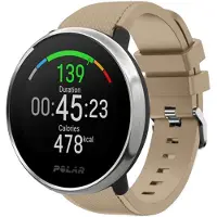 Strap-it Twill siliconen bandje - geschikt voor Polar Ignite / Ignite 2 / Ignite 3 / Unite / Pacer - beige