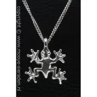 MOOYE ® - Collectie Zilveren Boomkikker ketting hanger