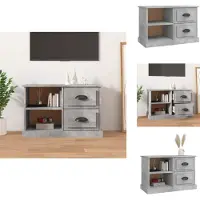 vidaXL Tv-kast - Tv-kasten - Tv-meubel - Hifi-meubel - Tv-meubel 73x35,5x47,5 cm bewerkt hout betongrijs