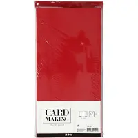 Packlinq Kaarten en enveloppen, afmeting kaart 15x15 cm groen, rood, 50 set