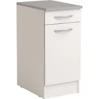 Parisot Onderkast Spoon 40x60 Cm Met Lade En Deur - Wit - - Keuken Onderkast - Wit - Spaanplaat