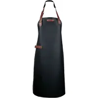 Xapron Luxe leren Schort Bovine - Zwart - XL