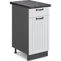 Vicco Fame-Line Keukenonderkast – 40 cm, WB Antraciet Wit Landhuis