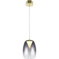 Maytoni hanglamp, goudkleurig, met rookglas kap, LED, 7W, Splash design