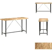 vidaXL Bartafel 180x70x107 cm, ruw mangohout - Eettafel
