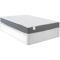 DREAMEA Set 140 x 200 cm bedbodem met opbergruimte, wit + matras van HD-schuim met vormgeheugen en ademende 3D-strook, 18 cm dik - HEAVEN van YSMÉE