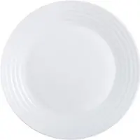 Luminarc Gebaksbordjes - 18x stuks - wit - glas - 19 cm - Kleine glazen bordjes - Tafel dekken