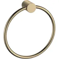 Regn Handdoekring - Geborsteld Goud PVD - Messing - Accessoires, Handdoekhouders, Handdoekringen - 8720254161846