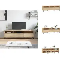 vidaXL Tv-meubel - Tv-meubels - Tv-kast - Hifi-kast - Tv-meubel 150x30x44,5 cm bewerkt hout sonoma eikenkleurig