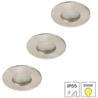 Lybardo - Inbouwspots badkamer 3-pack + Philips LED Spot 3.5W - Modern Warmwit Licht