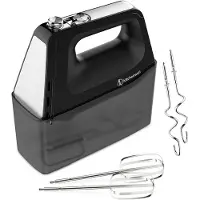 Kitchenwell Handmixer - 10 Snelheden met Turbofunctie - Puls functie - Deeghaken & Kloppers - Opberghouder - exclusief garde
